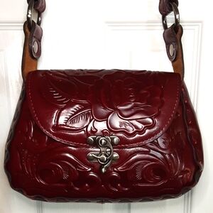 Patricia Nash Micaela Cross Body Tooled Rose Design Bag N.W.O.T